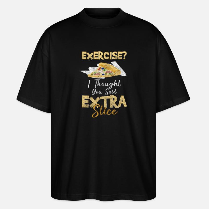 Pizzeria Pizzastück Liebe - Stanley/Stella Oversized Unisex Bio T-Shirt Blaster 2.0 - Schwarz