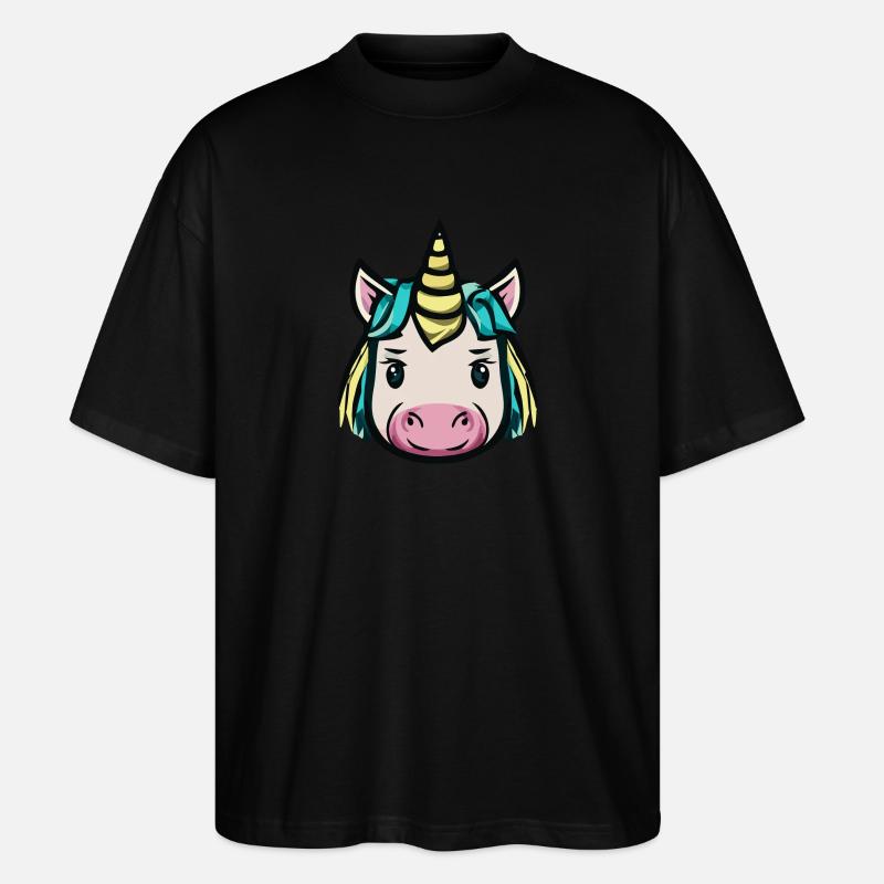 Unicorn - Stanley/Stella Oversized Unisex Organic T-shirt Blaster 2.0 - black