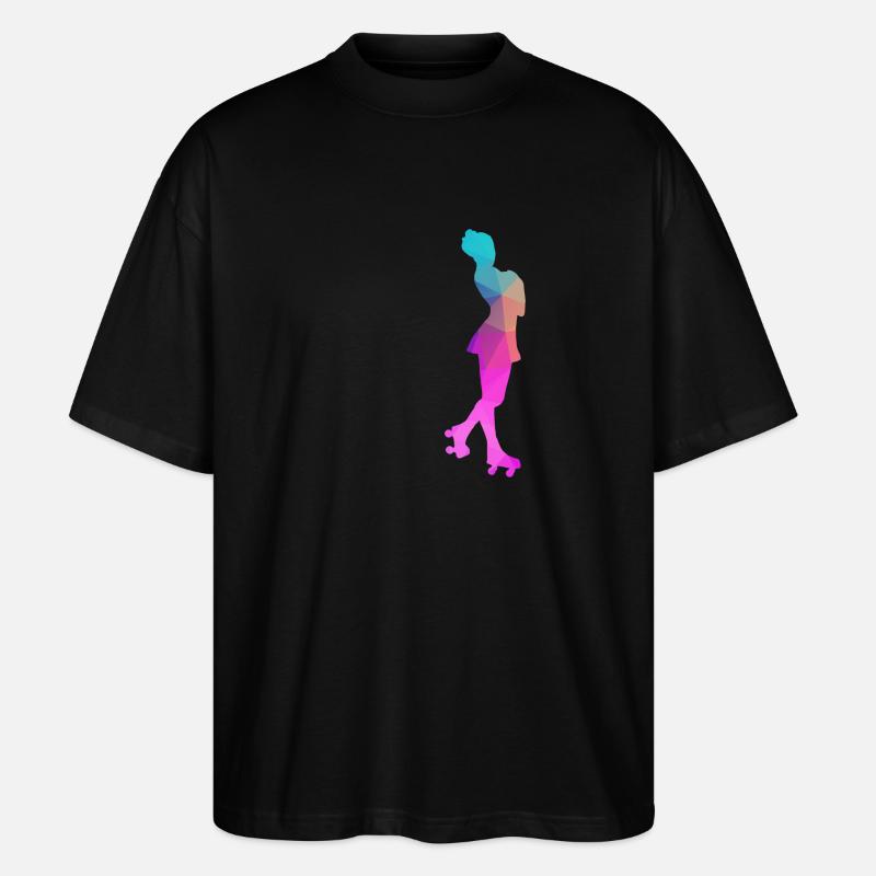 Rollkunstlauf Rollschuh Pirouette Polygon Geschenk - Stanley/Stella Oversized Unisex Bio T-Shirt Blaster 2.0 - Schwarz