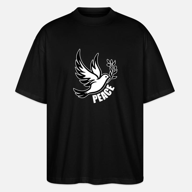 Peace - Stanley/Stella Oversized Unisex Bio T-Shirt Blaster 2.0 - Schwarz