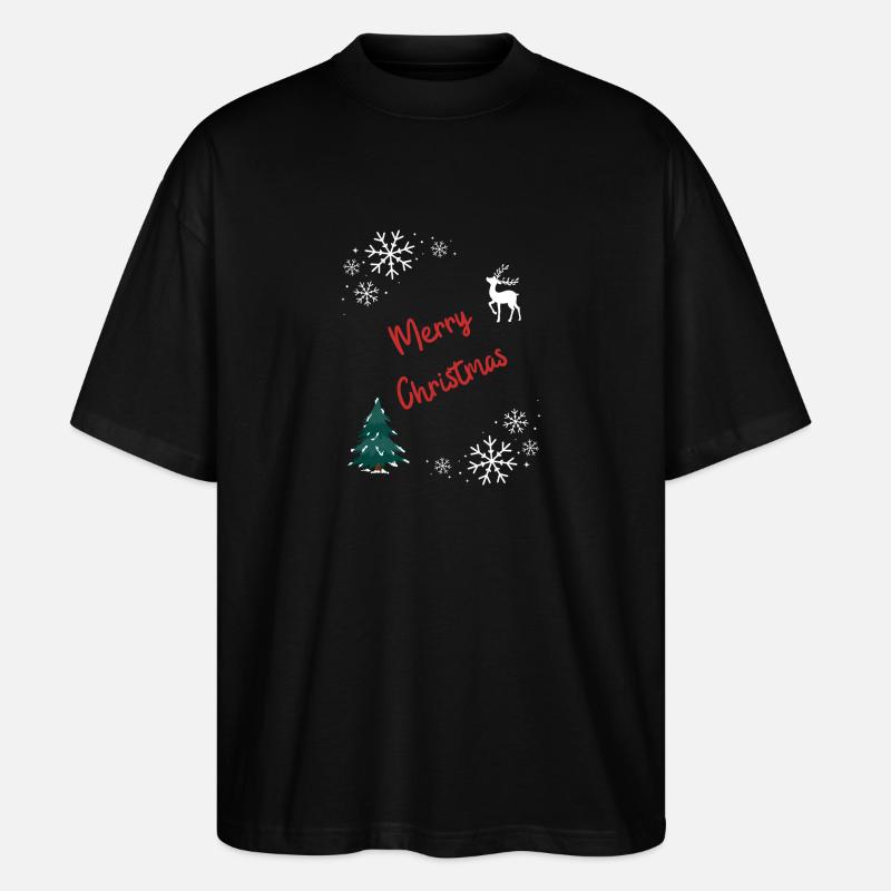 Merry Christmas - Stanley/Stella Oversized Unisex Bio T-Shirt Blaster 2.0 - Schwarz