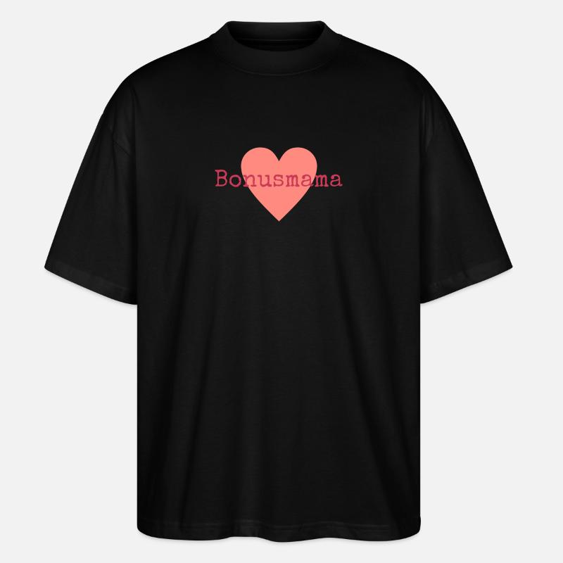 Bonusmama - Stanley/Stella Oversized Unisex Bio T-Shirt Blaster 2.0 - Schwarz