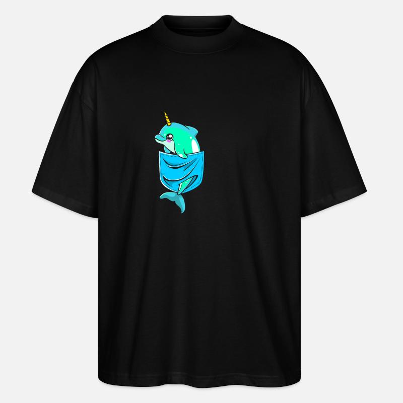 Narwal - Stanley/Stella Oversized Unisex Bio T-Shirt Blaster 2.0 - Schwarz
