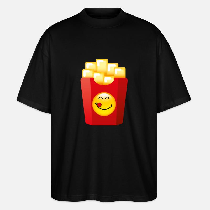 Smiley Chips - Stanley/Stella Oversized Unisex Bio T-Shirt Blaster 2.0 - Schwarz