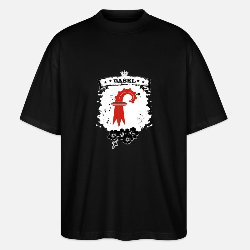 Basel Kanton - Stanley/Stella Oversized Unisex Bio T-Shirt Blaster 2.0 - Schwarz