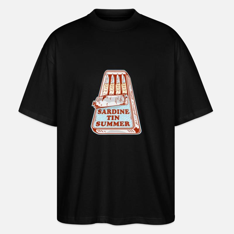 Sardinen Sommer - Stanley/Stella Oversized Unisex Bio T-Shirt Blaster 2.0 - Schwarz