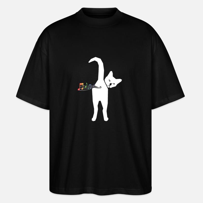 Katze - Stanley/Stella Oversized Unisex Bio T-Shirt Blaster 2.0 - Schwarz