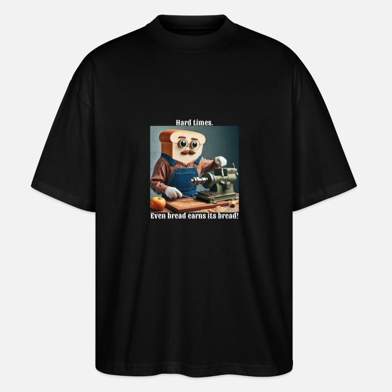 Harte Zeiten - Stanley/Stella Oversized Unisex Bio T-Shirt Blaster 2.0 - Schwarz