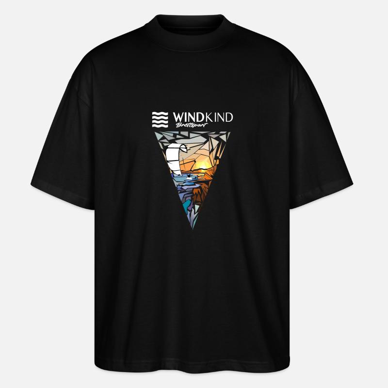 Kitesurfer - Stanley/Stella Oversized Unisex Bio T-Shirt Blaster 2.0 - Schwarz