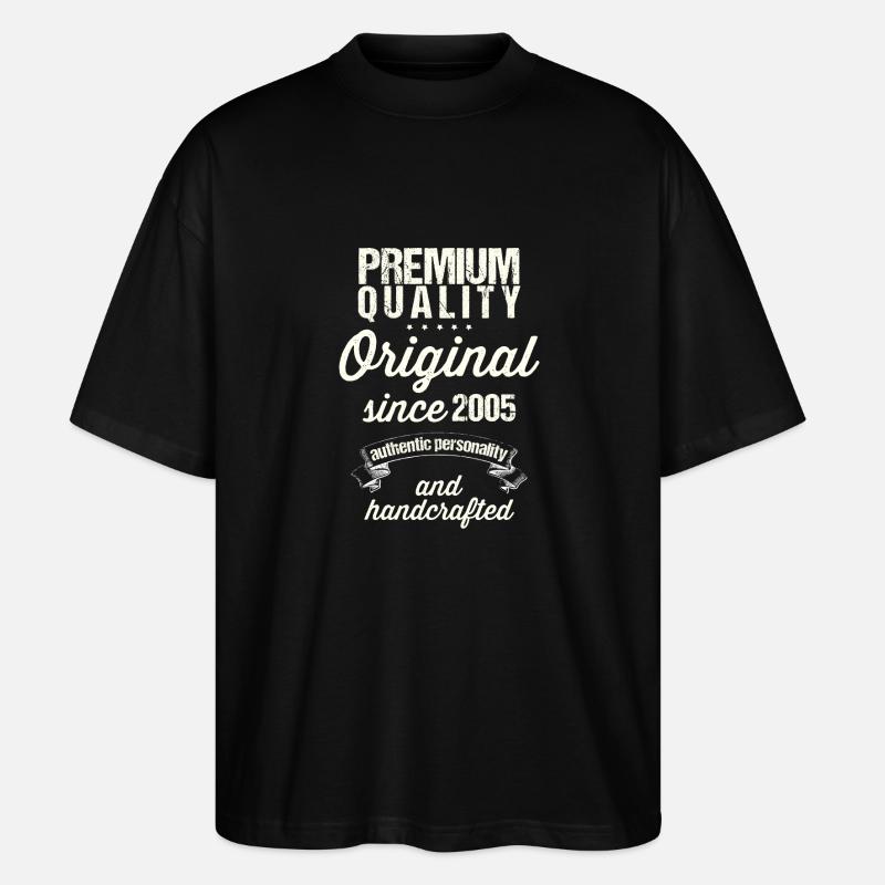 Né en 2005 - T-shirt bio Blaster 2.0 coupe oversize Stanley/Stella Unisexe - noir