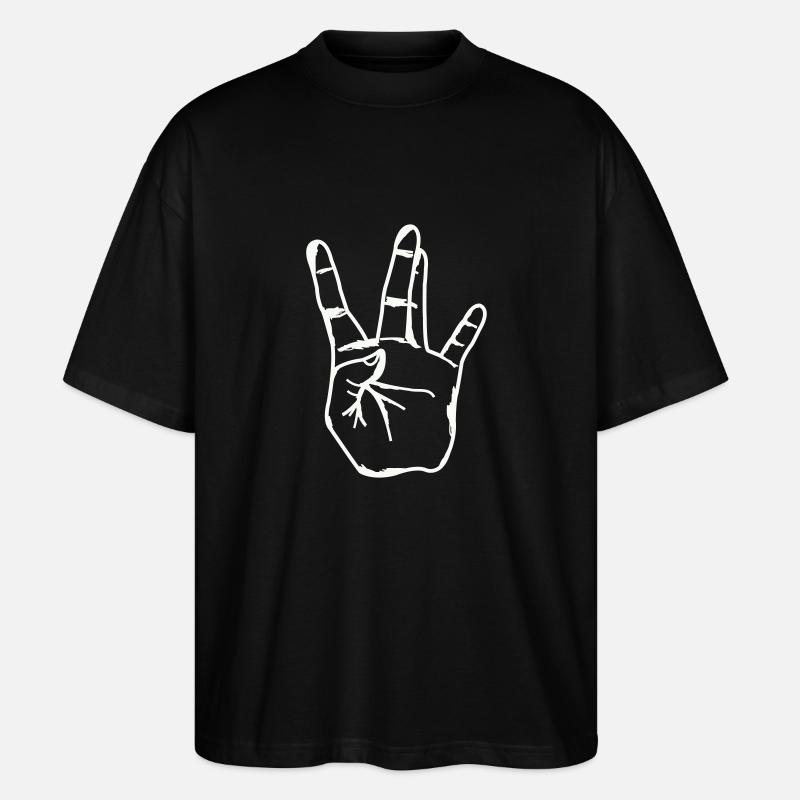 hand westside - Stanley/Stella Oversized Unisex Bio T-Shirt Blaster 2.0 - Schwarz