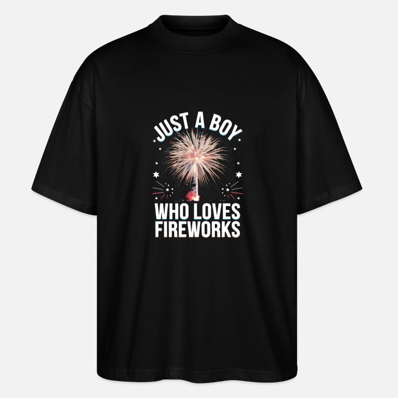 Pyrotechnie Feux d’artifice Pyrotechnie - T-shirt bio Blaster 2.0 coupe oversize Stanley/Stella Unisexe - noir