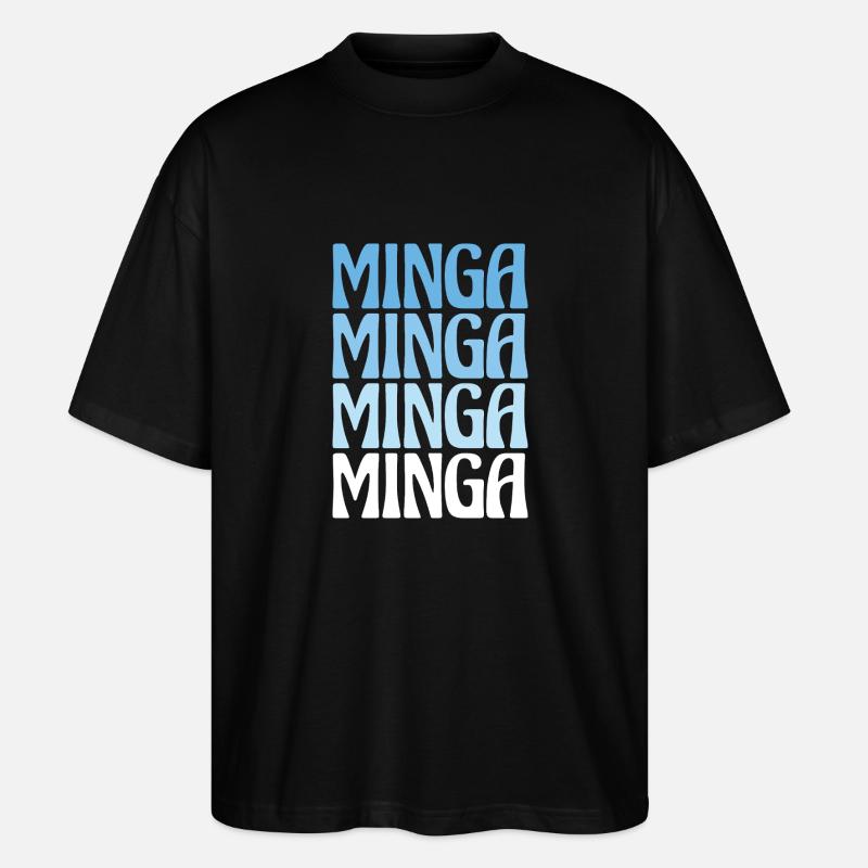 Minga Munich Dialect Gift - Stanley/Stella Oversized Unisex Organic T-shirt Blaster 2.0 - black