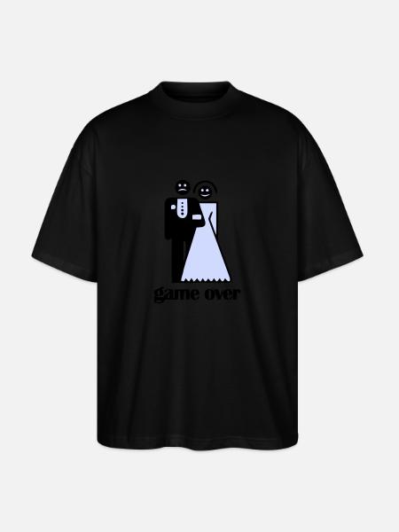 Wedding Game Over - Stanley/Stella Oversized Unisex Organic T-shirt Blaster 2.0 - black
