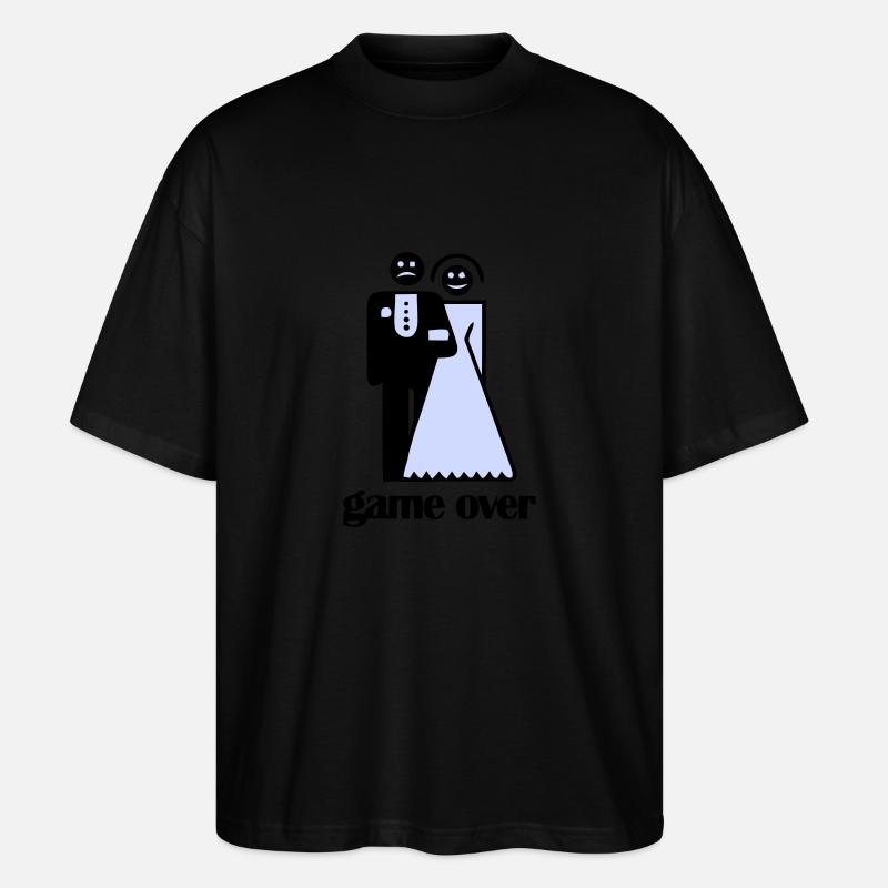 Wedding Game Over - Stanley/Stella Oversized Unisex Organic T-shirt Blaster 2.0 - black