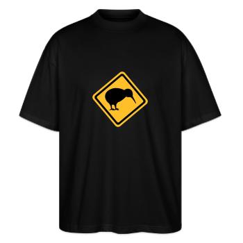 Kiwi - T-shirt bio Blaster 2.0 coupe oversize Stanley/Stella Unisexe - noir - Devant - Alina (178cm) & Michal (187cm)