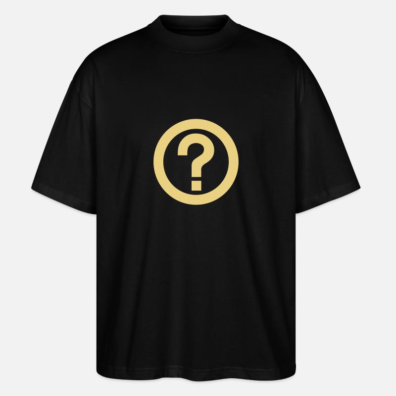 Question Mark,Question,Punctuation,Symbol - Stanley/Stella Oversized Unisex Organic T-shirt Blaster 2.0 - black
