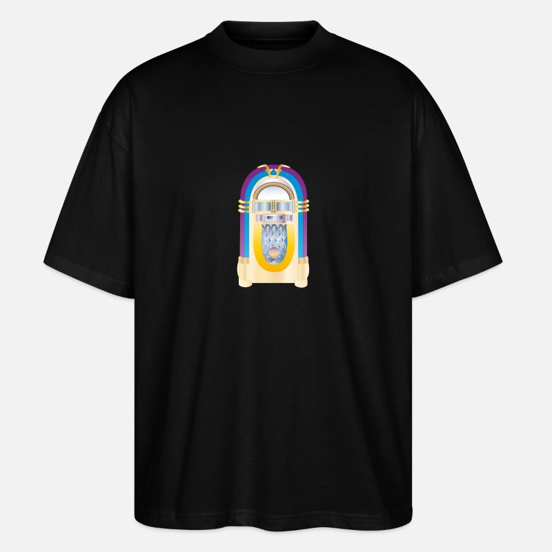 retro jukebox - T-shirt bio Blaster 2.0 coupe oversize Stanley/Stella Unisexe - noir