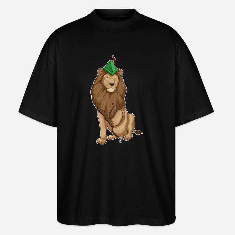 Löwe Bogenschütze Bogen - Stanley/Stella Oversized Unisex Bio T-Shirt Blaster 2.0 - Schwarz