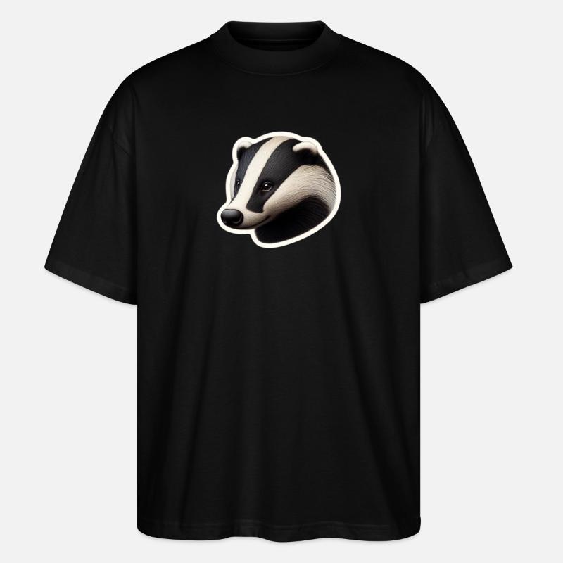 Dachs - Stanley/Stella Oversized Unisex Bio T-Shirt Blaster 2.0 - Schwarz