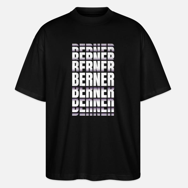 Berner Schweiz - Stanley/Stella Oversized Unisex Bio T-Shirt Blaster 2.0 - Schwarz