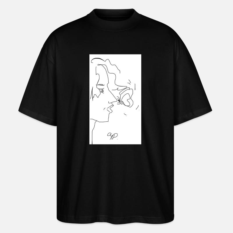 Kuss Schmetterling - Stanley/Stella Oversized Unisex Bio T-Shirt Blaster 2.0 - Schwarz