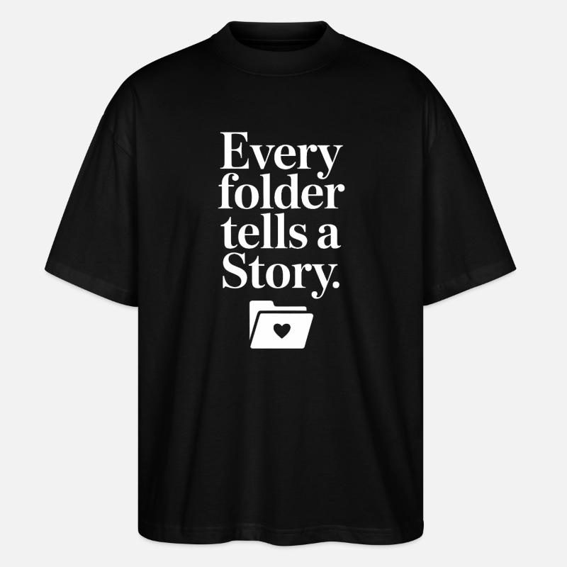 Ordnergeschichten: Monochrom - Stanley/Stella Oversized Unisex Bio T-Shirt Blaster 2.0 - Schwarz