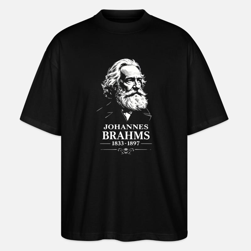 Johannes Brahms Komponist Dirigent Pianist - Stanley/Stella Oversized Unisex Bio T-Shirt Blaster 2.0 - Schwarz
