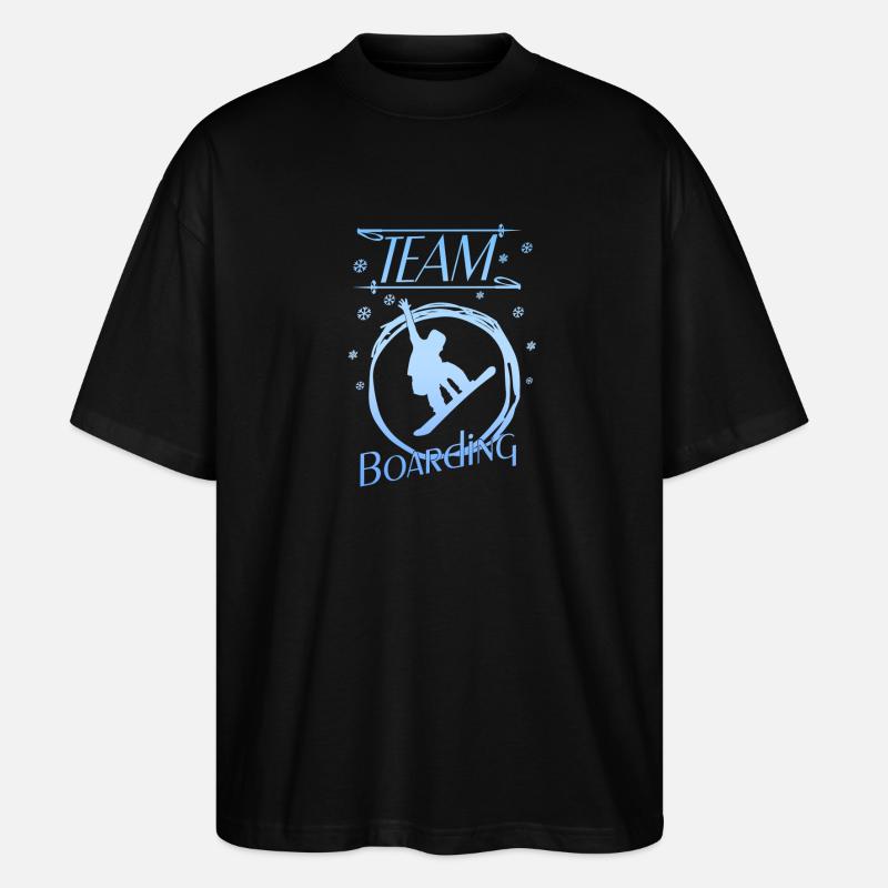 team boarding - Stanley/Stella Oversized Unisex Bio T-Shirt Blaster 2.0 - Schwarz