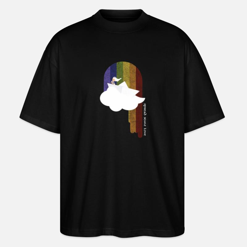 Arc-en-ciel - T-shirt bio Blaster 2.0 coupe oversize Stanley/Stella Unisexe - noir