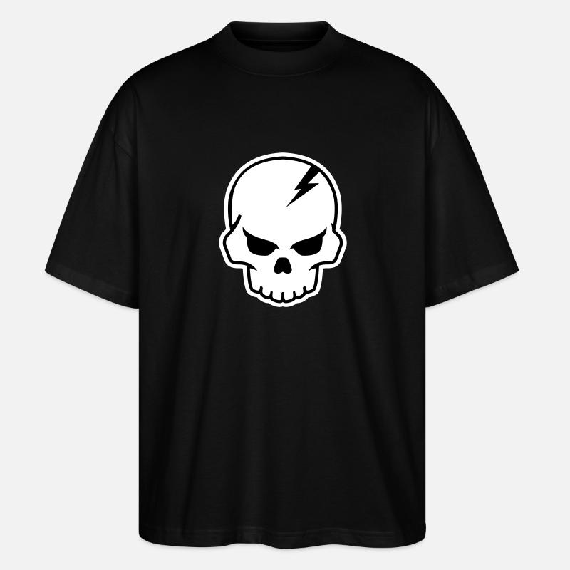 Skull - Stanley/Stella Oversized Unisex Bio T-Shirt Blaster 2.0 - Schwarz