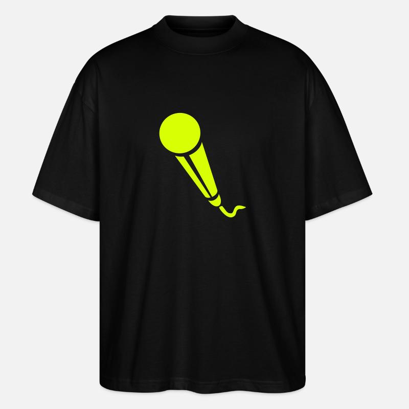 Mikrofon - Musik - Stanley/Stella Oversized Unisex Bio T-Shirt Blaster 2.0 - Schwarz