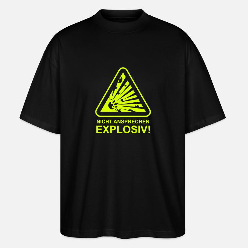 Nicht ansprechen Explosiv! - Stanley/Stella Oversized Unisex Bio T-Shirt Blaster 2.0 - Schwarz