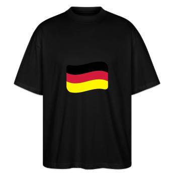Allemagne Drapeau Nation allemande - T-shirt bio Blaster 2.0 coupe oversize Stanley/Stella Unisexe - noir - Devant - Alina (178cm) & Michal (187cm)