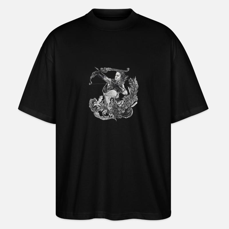 Schütze Sternzeichen - Stanley/Stella Oversized Unisex Bio T-Shirt Blaster 2.0 - Schwarz