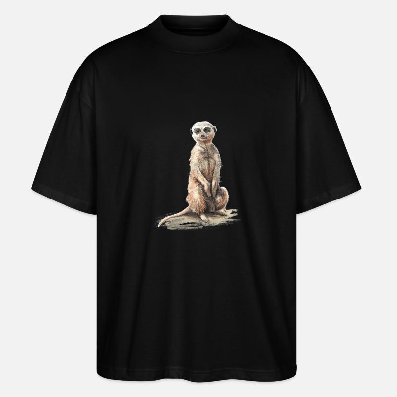 Erdmännchen - Stanley/Stella Oversized Unisex Bio T-Shirt Blaster 2.0 - Schwarz