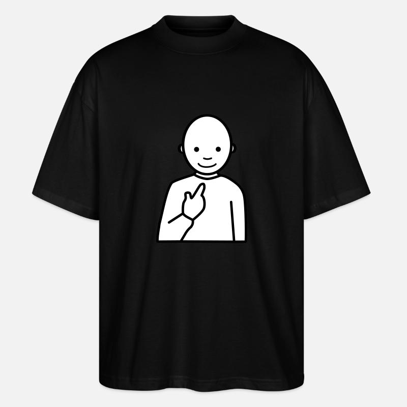 Meme - Witziges, lustiges Männchen - Stanley/Stella Oversized Unisex Bio T-Shirt Blaster 2.0 - Schwarz