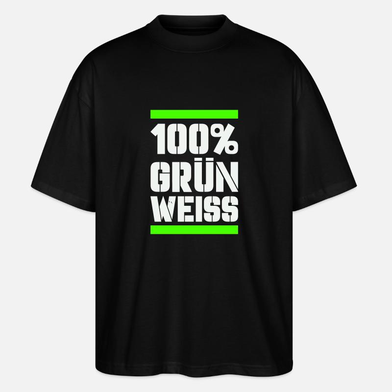 100 grün weiss - Stanley/Stella Oversized Unisex Bio T-Shirt Blaster 2.0 - Schwarz