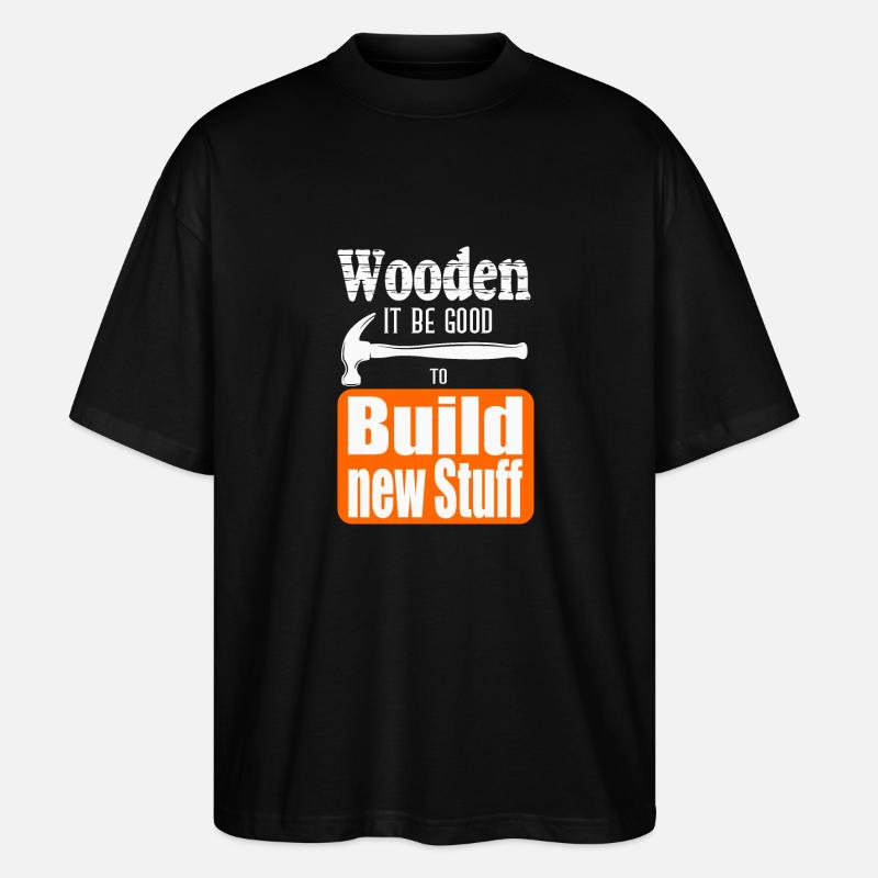 Construisez de nouvelles choses - T-shirt bio Blaster 2.0 coupe oversize Stanley/Stella Unisexe - noir