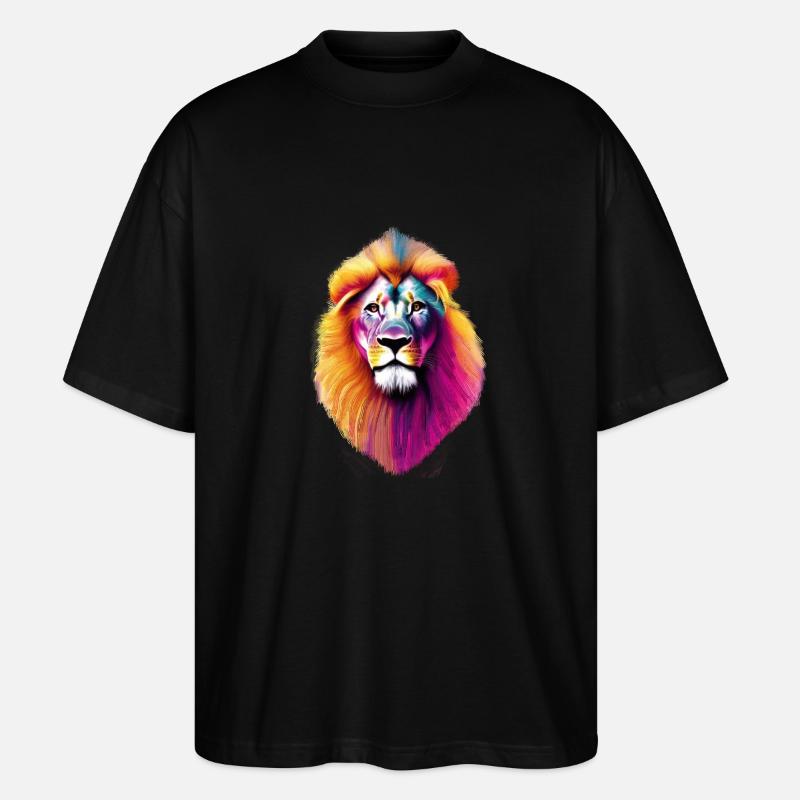 Löwe - Stanley/Stella Oversized Unisex Bio T-Shirt Blaster 2.0 - Schwarz