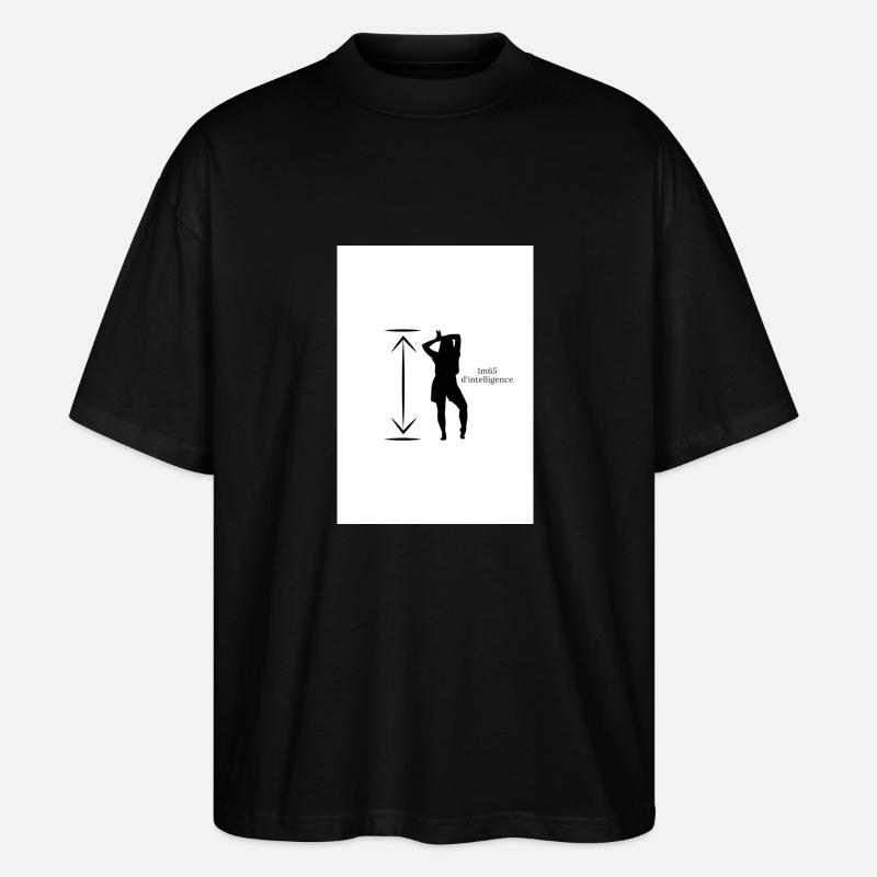 1m65 Intelligenz - Stanley/Stella Oversized Unisex Bio T-Shirt Blaster 2.0 - Schwarz