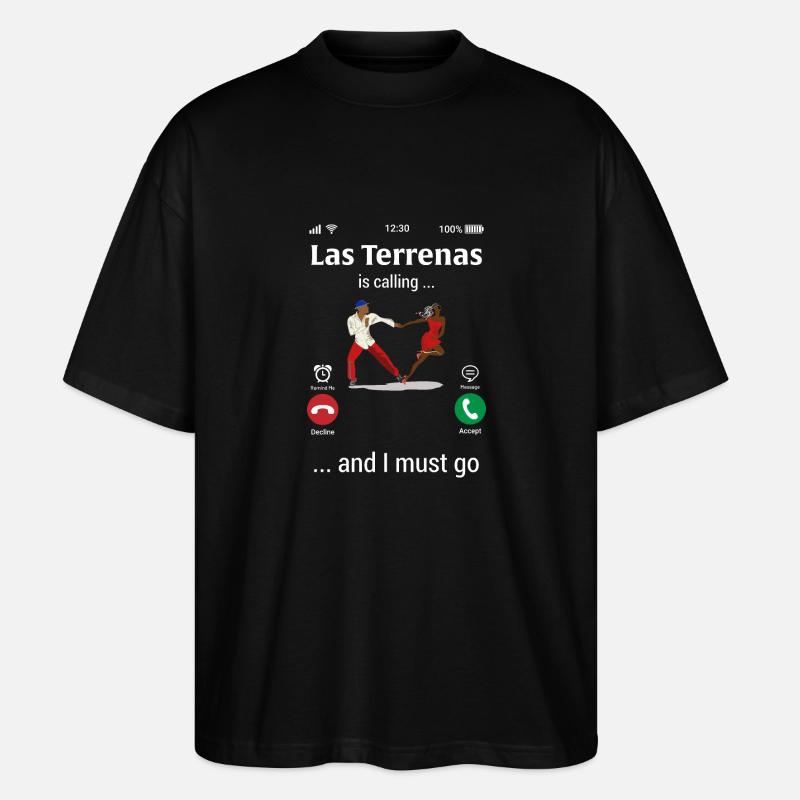 Las Terrenas - République dominicaine - T-shirt bio Blaster 2.0 coupe oversize Stanley/Stella Unisexe - noir