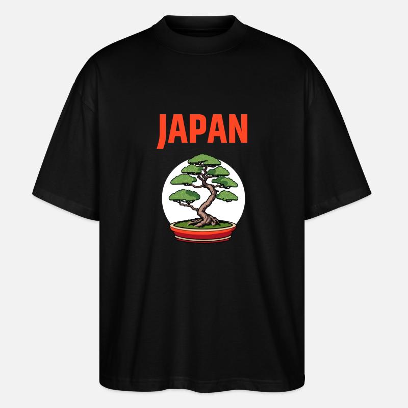 Bonsai Japan Baum - Stanley/Stella Oversized Unisex Bio T-Shirt Blaster 2.0 - Schwarz