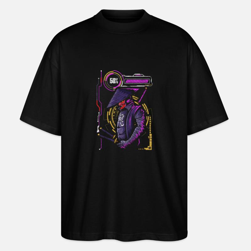 Cyberpunk Robot Scifi Manga - T-shirt bio Blaster 2.0 coupe oversize Stanley/Stella Unisexe - noir