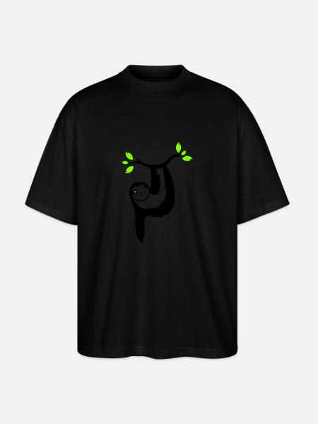 sloth 02 - Stanley/Stella Oversized Unisex Organic T-shirt Blaster 2.0 - black