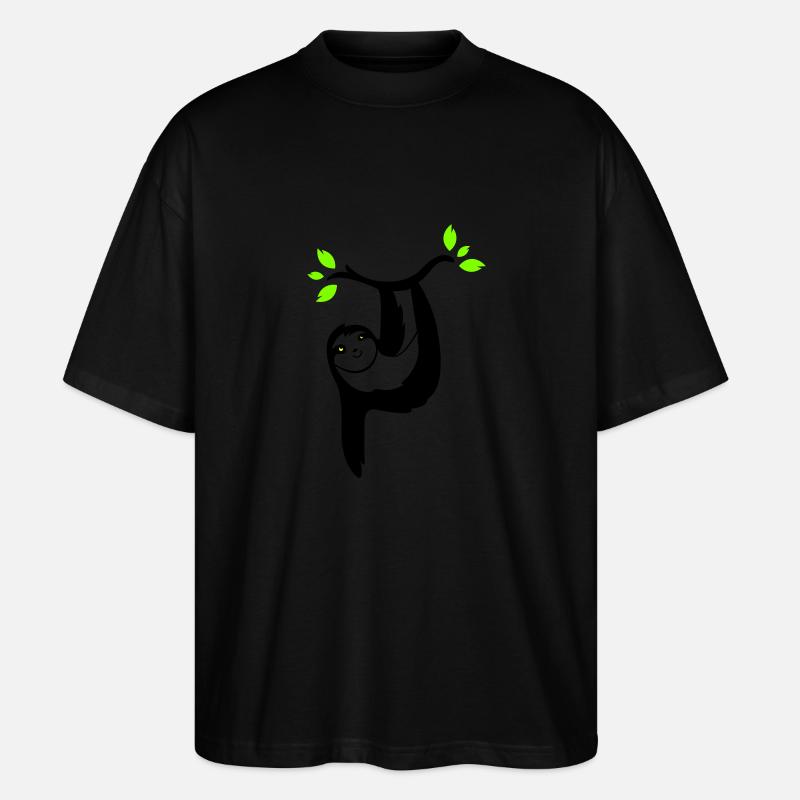faultier 02 - Stanley/Stella Oversized Unisex Bio T-Shirt Blaster 2.0 - Schwarz
