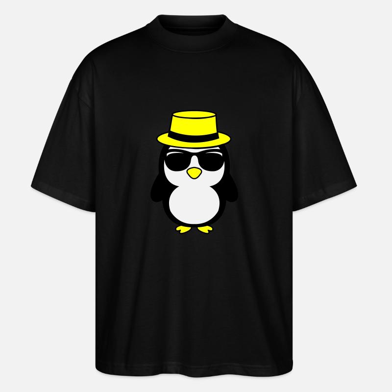 Pingouin cool 02 - T-shirt bio Blaster 2.0 coupe oversize Stanley/Stella Unisexe - noir