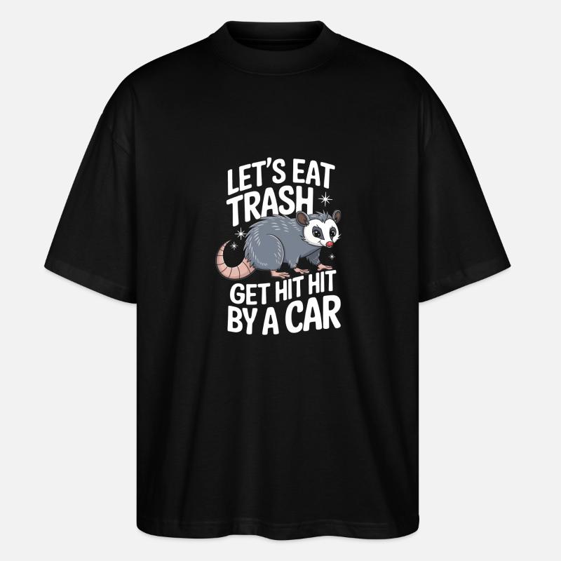 Opossum Possum Tier - Stanley/Stella Oversized Unisex Bio T-Shirt Blaster 2.0 - Schwarz