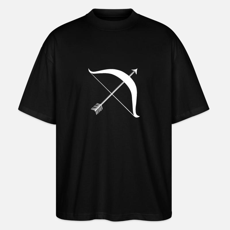 Bogen Schütze Sternzeichen - Stanley/Stella Oversized Unisex Bio T-Shirt Blaster 2.0 - Schwarz