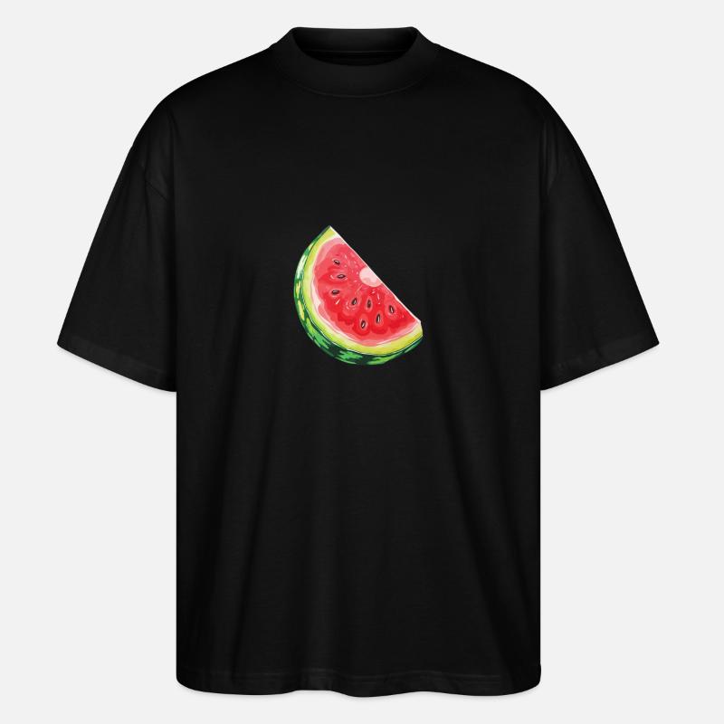 Wassermelonenscheibe Durst Löschen - Stanley/Stella Oversized Unisex Bio T-Shirt Blaster 2.0 - Schwarz